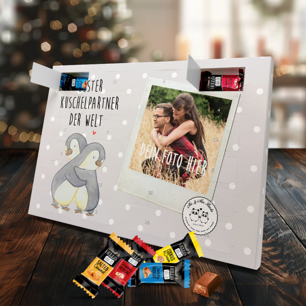 Personalisierter Markenschokolade Foto Adventskalender Pinguin Bester Kuschelpartner der Welt Personalisierter Adventskalender, für, Dankeschön, Geschenk, Schenken, Geburtstag, Geburtstagsgeschenk, Geschenkidee, Danke, Bedanken, Mitbringsel, Freude machen, Geschenktipp, Kuschelpartner, Lebenspartner, Ehepartner, Partner, Ehemann, Ehefrau, Kuscheln, Bett, Liebe, Freund, Freundin, Hochzeitstag, verliebt