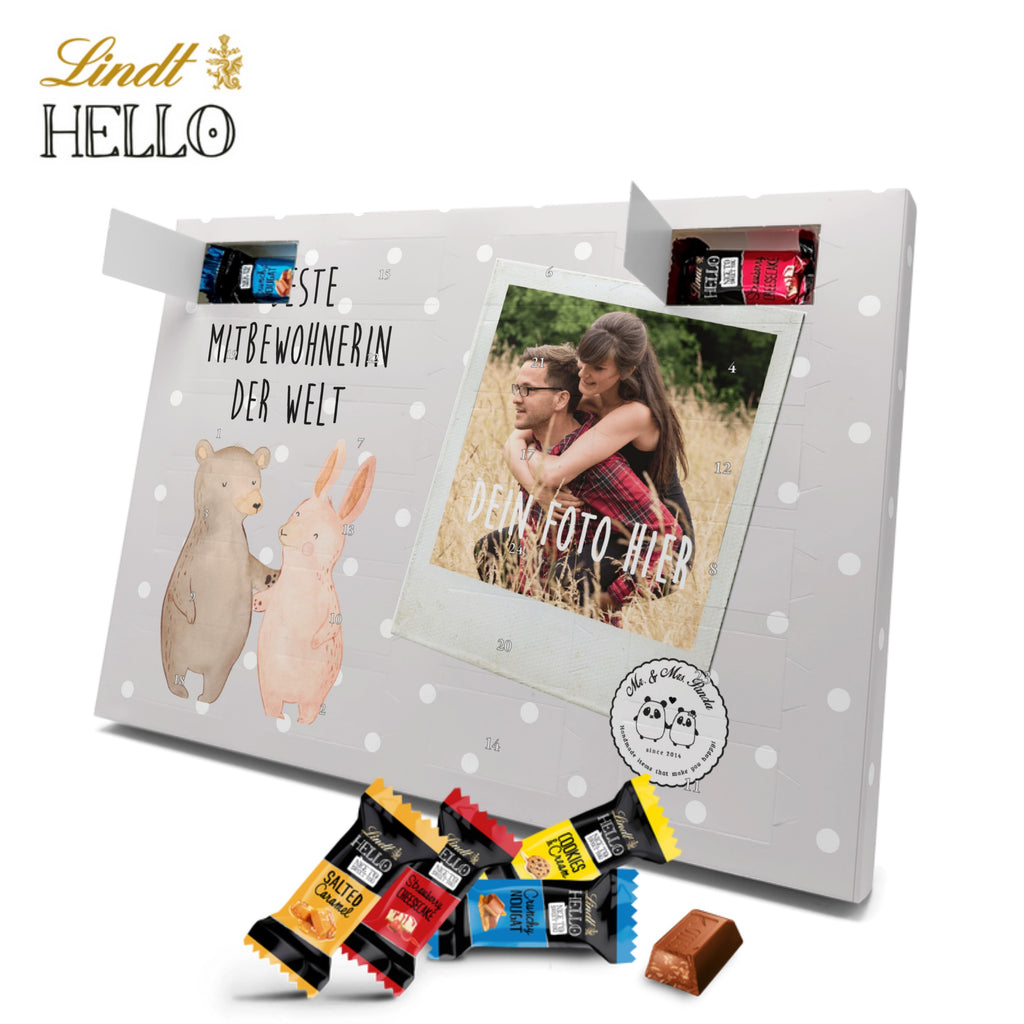 Personalisierter Markenschokolade Foto Adventskalender Hase Beste Mitbewohnerin der Welt Personalisierter Adventskalender, für, Dankeschön, Geschenk, Schenken, Geburtstag, Geburtstagsgeschenk, Geschenkidee, Danke, Bedanken, Mitbringsel, Freude machen, Geschenktipp, Mitbewohnerin, WG, Zimmernachbarin, Wohngemeinschaft, WG-Bewohnerin, Zimmerkollegin, Zimmergenossin, Stubenkameradin