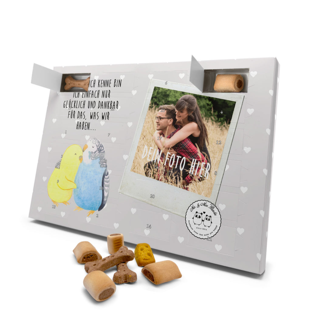 Personalisierter Hunde Foto Adventskalender Wellensittich Liebe Hunde Adventskalender, Liebe, Partner, Freund, Freundin, Ehemann, Ehefrau, Heiraten, Verlobung, Heiratsantrag, Liebesgeschenk, Jahrestag, Hocheitstag, Vögel, Wellensittich, Nähe, Kuscheln, Vertrauen