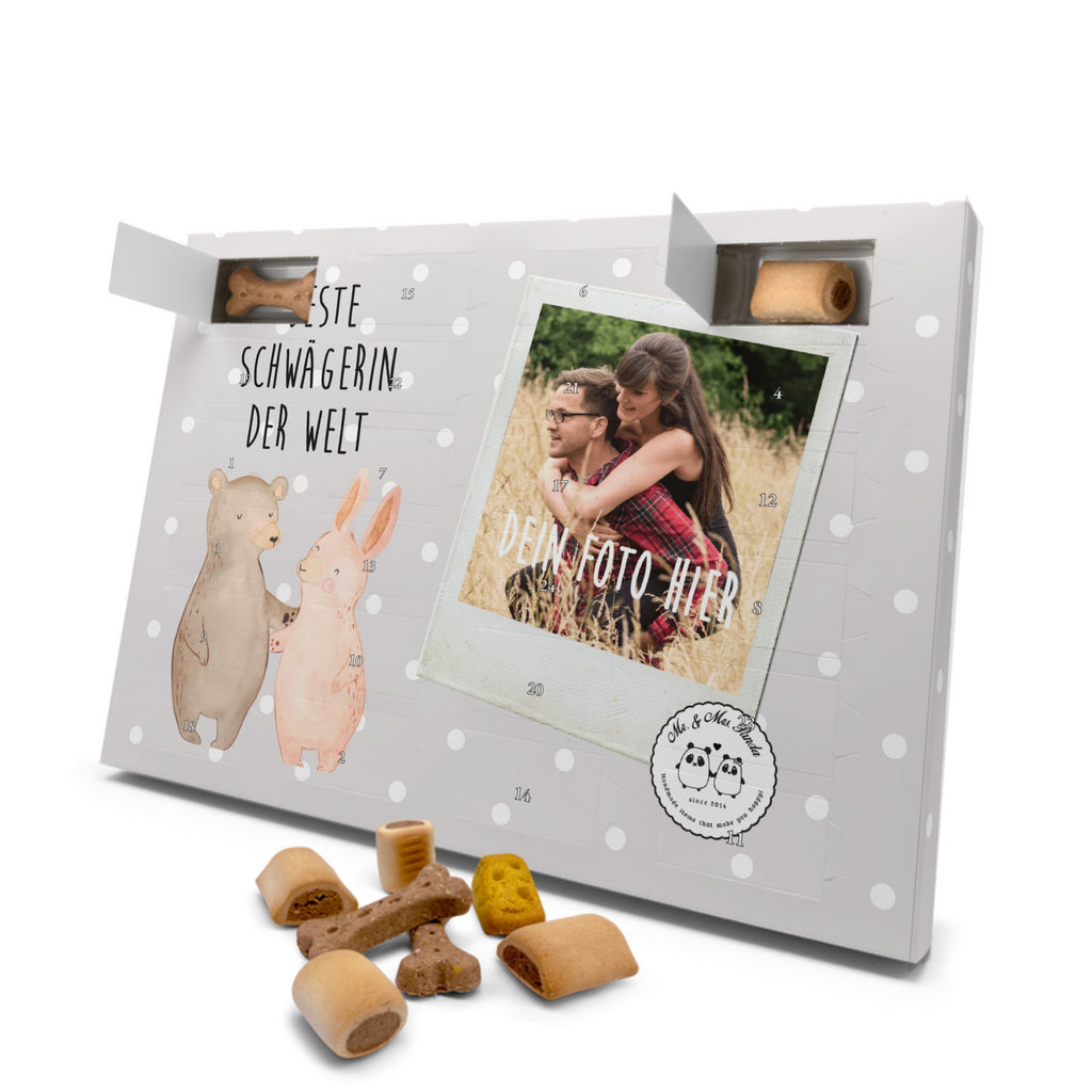 Personalisierter Hunde Foto Adventskalender Hase Beste Schwägerin der Welt Hunde Adventskalender, für, Dankeschön, Geschenk, Schenken, Geburtstag, Geburtstagsgeschenk, Geschenkidee, Danke, Bedanken, Mitbringsel, Freude machen, Geschenktipp, Schwägerin, Schwähgerin, Schwippschwägerin, Familie, Verwandtschaft, angeheiratet, Frau, Ehemann, Schwester, Ehefrau, Bruder, Partner