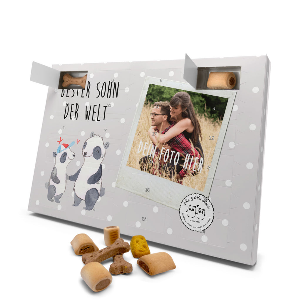 Personalisierter Hunde Foto Adventskalender Panda Bester Sohn der Welt Hunde Adventskalender, für, Dankeschön, Geschenk, Schenken, Geburtstag, Geburtstagsgeschenk, Geschenkidee, Danke, Bedanken, Mitbringsel, Freude machen, Geschenktipp, Sohn, Sohnemann, Söhnchen, Bube, Bub, Nachwuchs, Nachkomme, Kind, Familie, Vater, Belohnung