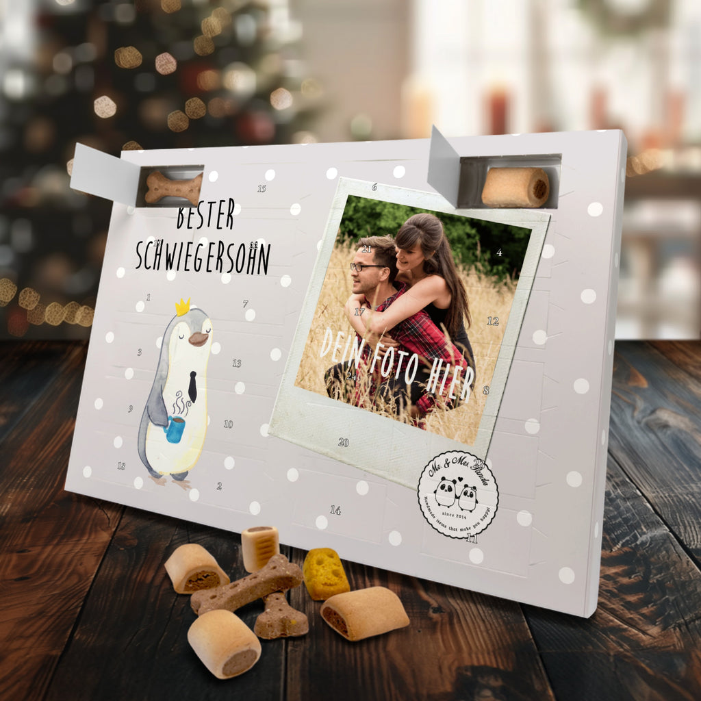 Personalisierter Hunde Foto Adventskalender Pinguin Bester Schwiegersohn Hunde Adventskalender, für, Dankeschön, Geschenk, Schenken, Geburtstag, Geburtstagsgeschenk, Geschenkidee, Danke, Bedanken, Mitbringsel, Freude machen, Geschenktipp, Schwiegersohn, Tochter, Ehefrau des Sohns, Frau, angeheiratet, Hochzeit, Heirat