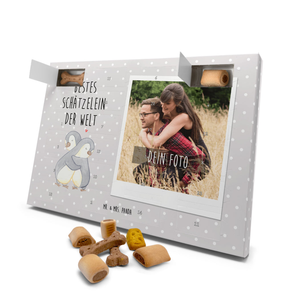 Personalisierter Hunde Foto Adventskalender Pinguin Bestes Schätzelein der Welt Hunde Adventskalender, für, Dankeschön, Geschenk, Schenken, Geburtstag, Geburtstagsgeschenk, Geschenkidee, Danke, Bedanken, Mitbringsel, Freude machen, Geschenktipp, Schätzelein, Schätzchen, Schatz, Schatzi, Ehemann, Ehefrau, Freundin, Freund, Frau, Mann, Kosename, Hochzeitstag