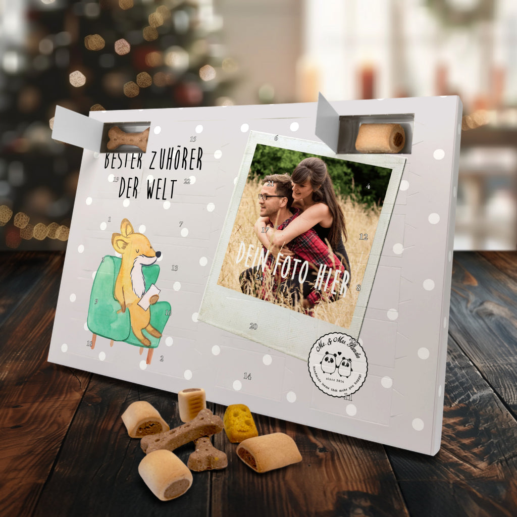 Personalisierter Hunde Foto Adventskalender Fuchs Bester Zuhörer der Welt Hunde Adventskalender, für, Dankeschön, Geschenk, Schenken, Geburtstag, Geburtstagsgeschenk, Geschenkidee, Danke, Bedanken, Mitbringsel, Freude machen, Geschenktipp, Zuhörer, Freund, Freundin, offenes Ohr, Hilfsbereit, Hilfe