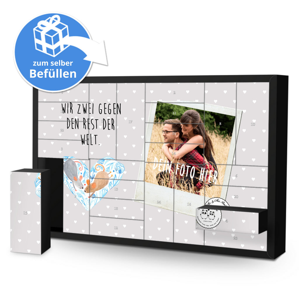 Personalisierter Befüllbarer Foto Adventskalender Mäuse Herz Befüllbarer Adventskalender, Adventskalender zum selbst befüllen, Liebe, Partner, Freund, Freundin, Ehemann, Ehefrau, Heiraten, Verlobung, Heiratsantrag, Liebesgeschenk, Jahrestag, Hocheitstag, Maus, Mäuse, Liebesbotschaft, Liebesbeweis, Hochzeit, Lieblingsmensch, Gemeinsamkeit, Love, Geschenk für zwei