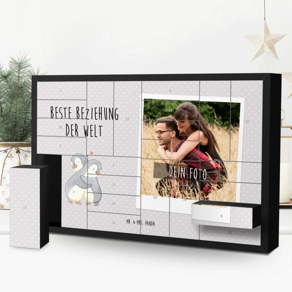 Personalisierter Befüllbarer Foto Adventskalender Pinguin Beste Beziehung der Welt Personalisierter Befüllbarer Foto Adventskalender, für, Dankeschön, Geschenk, Schenken, Geburtstag, Geburtstagsgeschenk, Geschenkidee, Danke, Bedanken, Mitbringsel, Freude machen, Geschenktipp, Beziehung, Zusammen sein, Miteinander gehen, Liebe, Verlieb, Liebesgeschenk