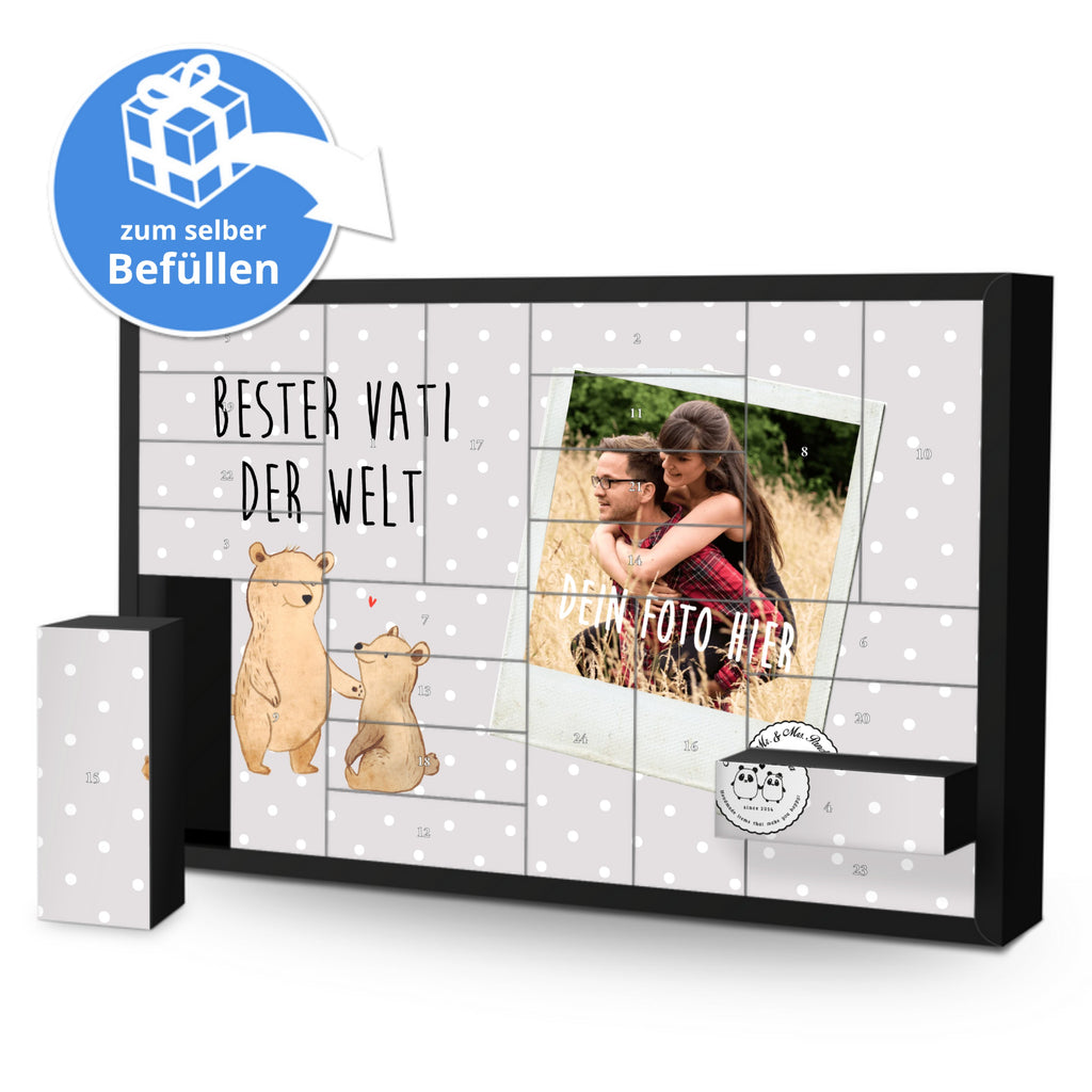 Personalisierter Befüllbarer Foto Adventskalender Bär Bester Vati der Welt Befüllbarer Adventskalender, Adventskalender zum selbst befüllen, für, Dankeschön, Geschenk, Schenken, Geburtstag, Geburtstagsgeschenk, Geschenkidee, Danke, Bedanken, Mitbringsel, Freude machen, Geschenktipp, Vater, Papa, Dad, Daddy, Paps, Papi, Vati, Eltern, Geschenk Vater, Mann, Familie, Bester, Kleinigkeit