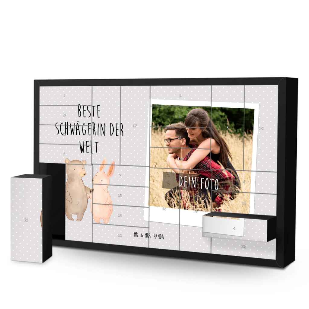 Personalisierter Befüllbarer Foto Adventskalender Hase Beste Schwägerin der Welt Personalisierter Befüllbarer Foto Adventskalender, für, Dankeschön, Geschenk, Schenken, Geburtstag, Geburtstagsgeschenk, Geschenkidee, Danke, Bedanken, Mitbringsel, Freude machen, Geschenktipp, Schwägerin, Schwähgerin, Schwippschwägerin, Familie, Verwandtschaft, angeheiratet, Frau, Ehemann, Schwester, Ehefrau, Bruder, Partner