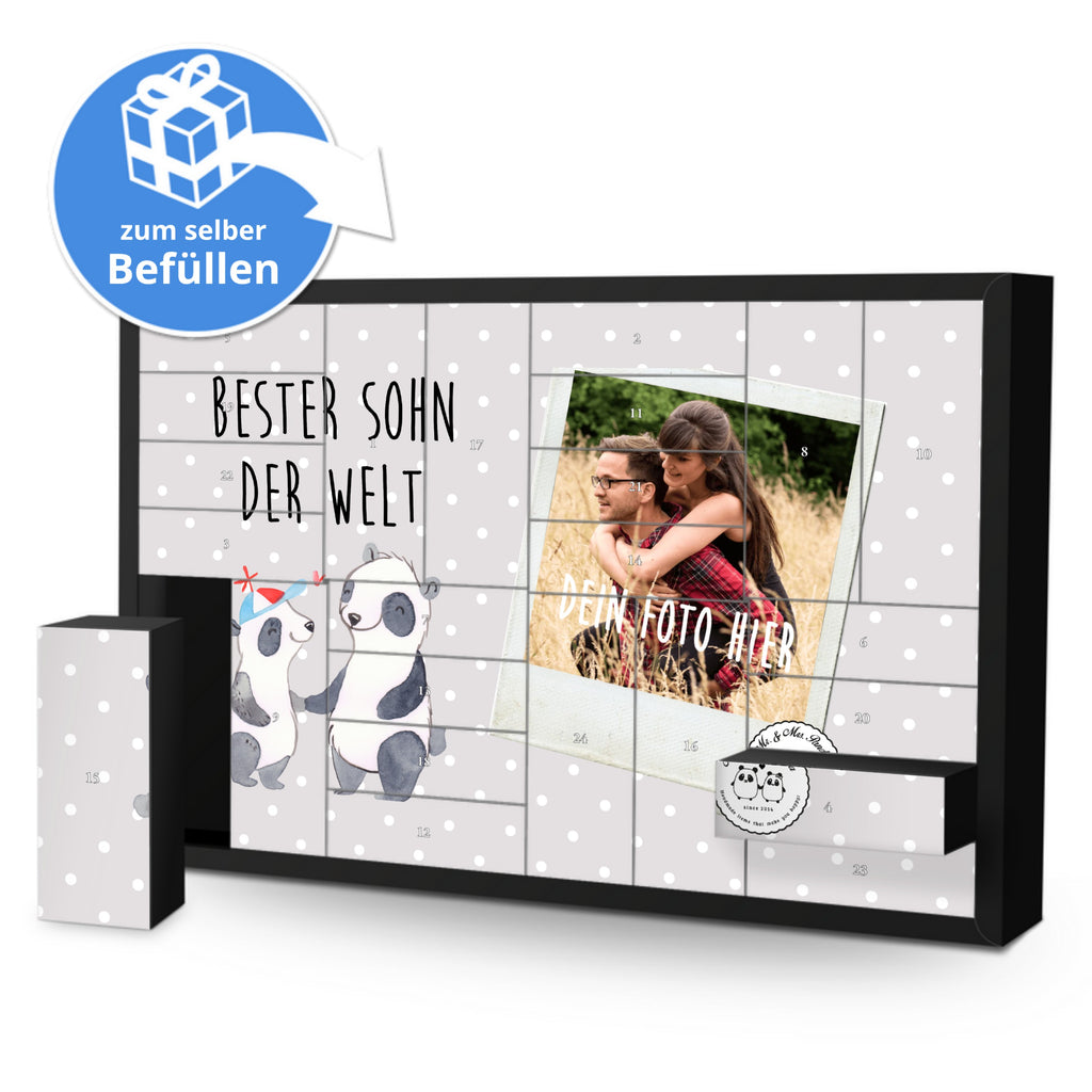 Personalisierter Befüllbarer Foto Adventskalender Panda Bester Sohn der Welt Befüllbarer Adventskalender, Adventskalender zum selbst befüllen, für, Dankeschön, Geschenk, Schenken, Geburtstag, Geburtstagsgeschenk, Geschenkidee, Danke, Bedanken, Mitbringsel, Freude machen, Geschenktipp, Sohn, Sohnemann, Söhnchen, Bube, Bub, Nachwuchs, Nachkomme, Kind, Familie, Vater, Belohnung