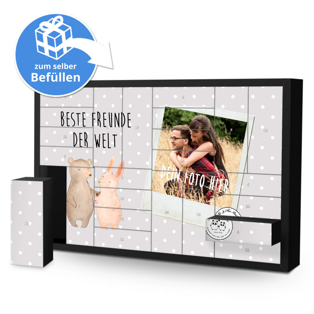 Personalisierter Befüllbarer Foto Adventskalender Hase Beste Freunde der Welt Befüllbarer Adventskalender, Adventskalender zum selbst befüllen, für, Dankeschön, Geschenk, Schenken, Geburtstag, Geburtstagsgeschenk, Geschenkidee, Danke, Bedanken, Mitbringsel, Freude machen, Geschenktipp, Freunde, best friends, Freundschaft, Freundin, Freund, Clique, Kumpel, bae, bff