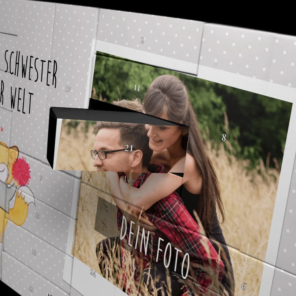 Personalisierter Befüllbarer Foto Adventskalender Fuchs Beste Schwester der Welt Personalisierter Befüllbarer Foto Adventskalender, für, Dankeschön, Geschenk, Schenken, Geburtstag, Geburtstagsgeschenk, Geschenkidee, Danke, Bedanken, Mitbringsel, Freude machen, Geschenktipp, Schwester, Geschwister, Schwesterherz, Sister, Familie, Kleinigkeit, Beste, Tochter