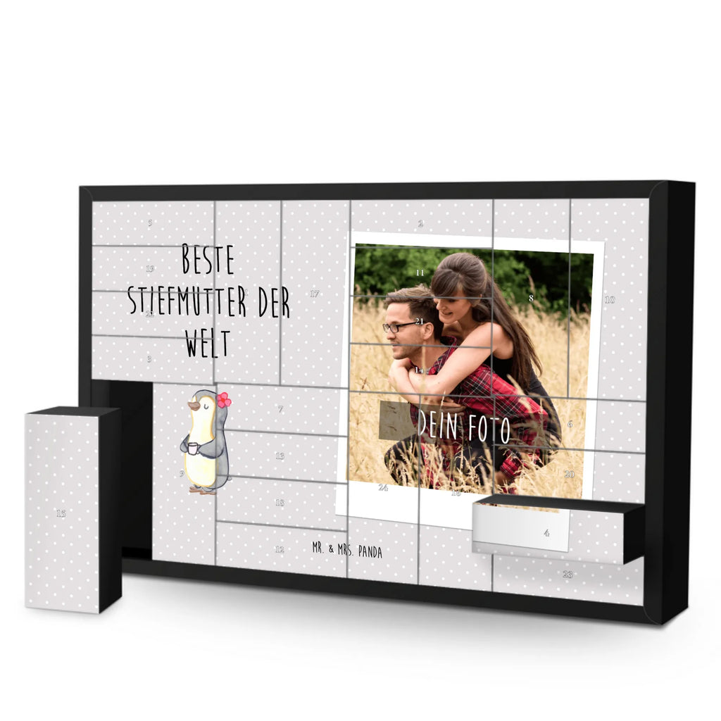 Personalisierter Befüllbarer Foto Adventskalender Pinguin Beste Stiefmutter der Welt Personalisierter Befüllbarer Foto Adventskalender, für, Dankeschön, Geschenk, Schenken, Geburtstag, Geburtstagsgeschenk, Geschenkidee, Danke, Bedanken, Mitbringsel, Freude machen, Geschenktipp, Stiefmutter, Stief Mutter, Stiefmama, Mami, Mutter, Muttertag, Mutti, Mama, Tochter, Sohn, Beste