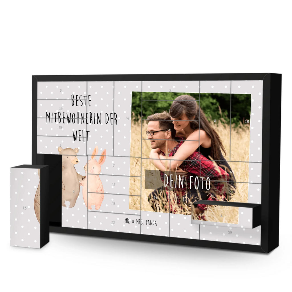 Personalisierter Befüllbarer Foto Adventskalender Hase Beste Mitbewohnerin der Welt Personalisierter Befüllbarer Foto Adventskalender, für, Dankeschön, Geschenk, Schenken, Geburtstag, Geburtstagsgeschenk, Geschenkidee, Danke, Bedanken, Mitbringsel, Freude machen, Geschenktipp, Mitbewohnerin, WG, Zimmernachbarin, Wohngemeinschaft, WG-Bewohnerin, Zimmerkollegin, Zimmergenossin, Stubenkameradin