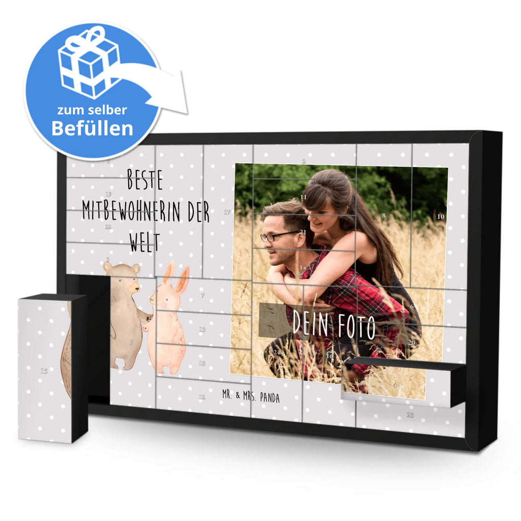 Personalisierter Befüllbarer Foto Adventskalender Hase Beste Mitbewohnerin der Welt Personalisierter Befüllbarer Foto Adventskalender, für, Dankeschön, Geschenk, Schenken, Geburtstag, Geburtstagsgeschenk, Geschenkidee, Danke, Bedanken, Mitbringsel, Freude machen, Geschenktipp, Mitbewohnerin, WG, Zimmernachbarin, Wohngemeinschaft, WG-Bewohnerin, Zimmerkollegin, Zimmergenossin, Stubenkameradin