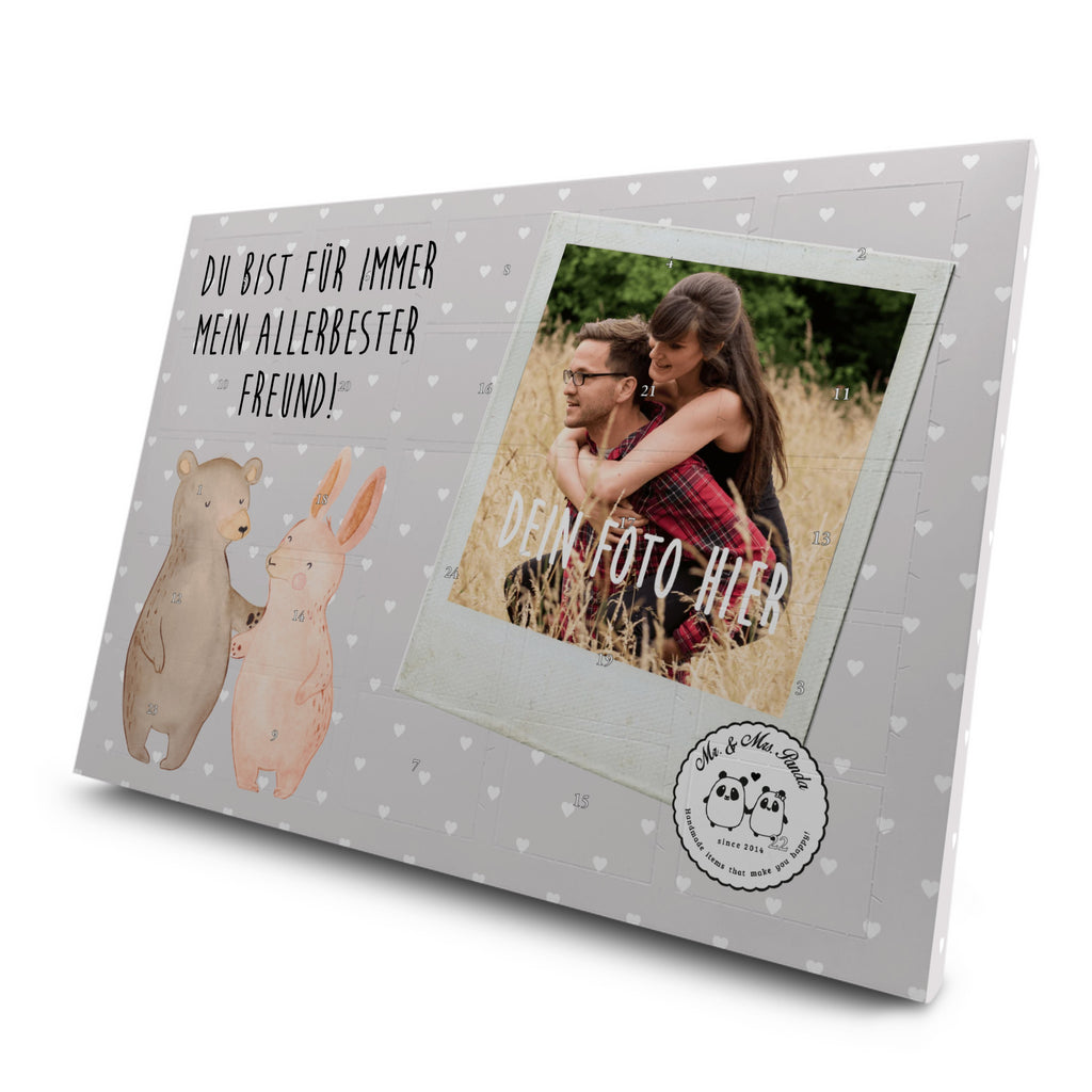 Personalisierter Tee Foto Adventskalender Bär und Hase Umarmen Personalisierter Tee Adventskalender, Liebe, Partner, Freund, Freundin, Ehemann, Ehefrau, Heiraten, Verlobung, Heiratsantrag, Liebesgeschenk, Jahrestag, Hocheitstag, Freunde, bester Freund, Hase, Bär, Bärchen, best friends