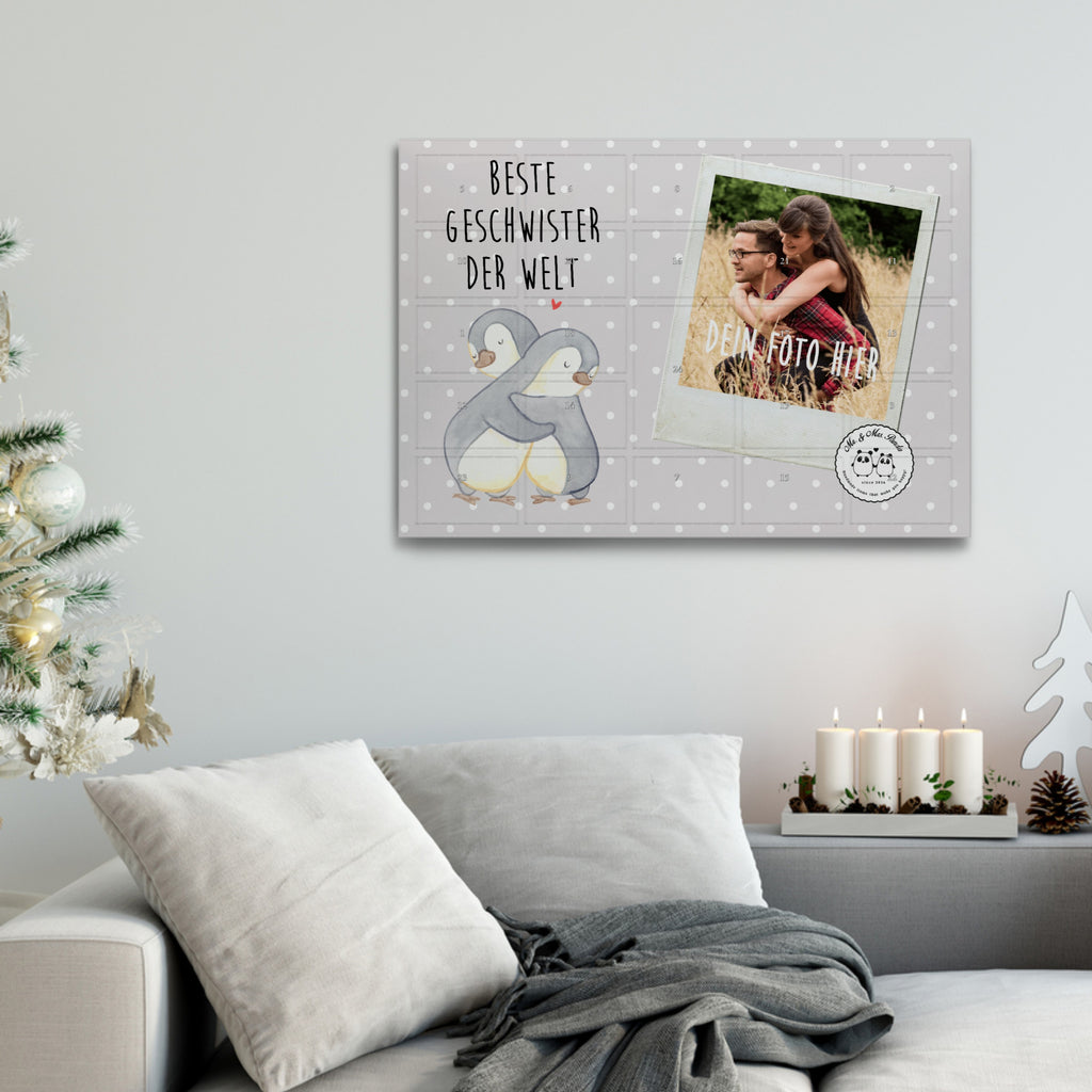 Personalisierter Tee Foto Adventskalender Pinguin Beste Geschwister der Welt Personalisierter Tee Adventskalender, für, Dankeschön, Geschenk, Schenken, Geburtstag, Geburtstagsgeschenk, Geschenkidee, Danke, Bedanken, Mitbringsel, Freude machen, Geschenktipp, Geschwister, Geschwisterchen, Bruder, Schwester, Schwestern, Brüder, Familie, Nachwuchs