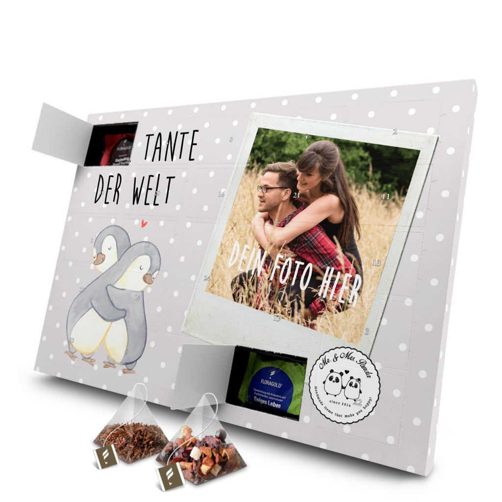 Personalisierter Tee Foto Adventskalender Pinguin Beste Tante der Welt Personalisierter Tee Adventskalender, für, Dankeschön, Geschenk, Schenken, Geburtstag, Geburtstagsgeschenk, Geschenkidee, Danke, Bedanken, Mitbringsel, Freude machen, Geschenktipp, Tante, Patentante, Paten Tante, Lieblingstante, Taufpartner, Taufe, Familie, Kleinigkeit, Nichte, Neffe