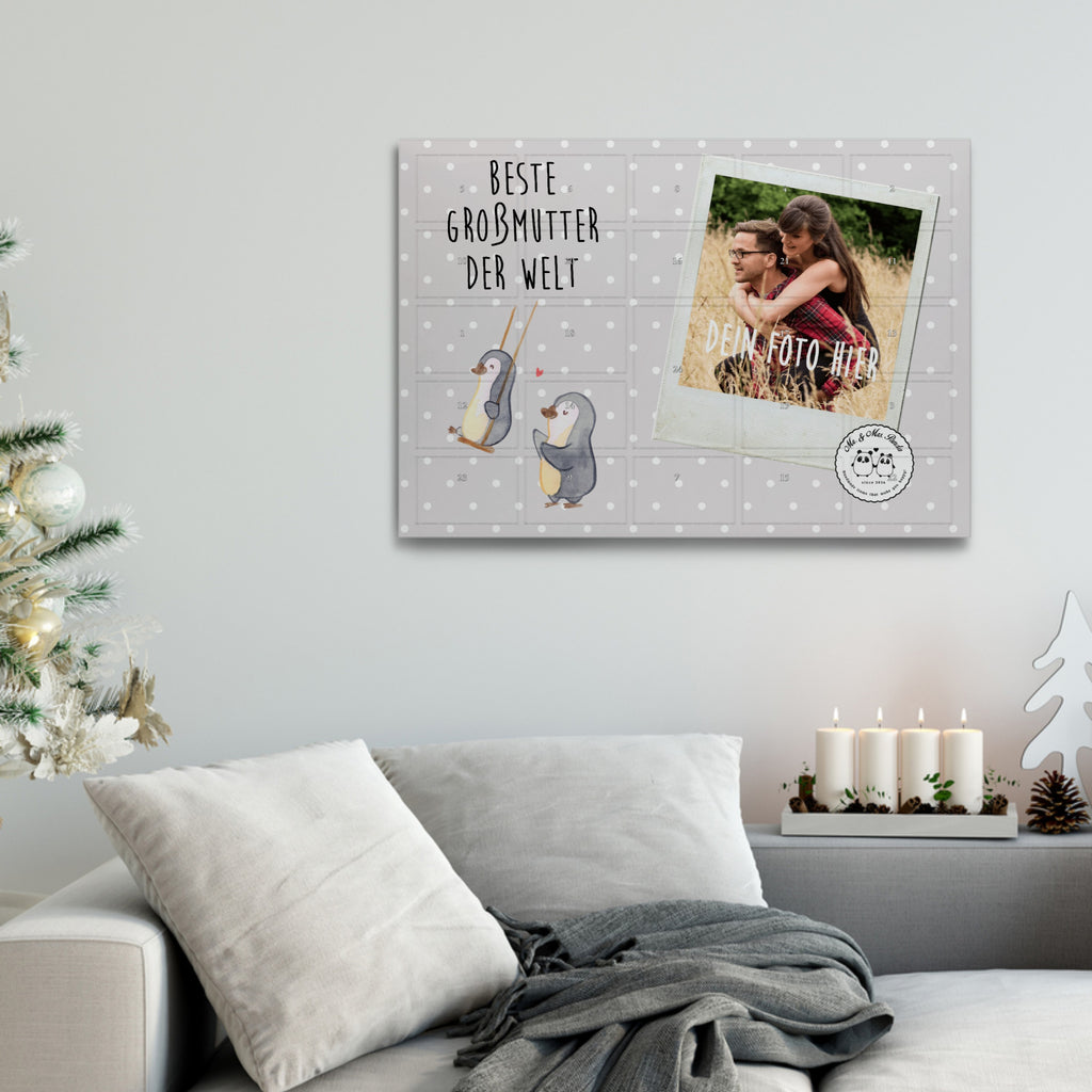 Personalisierter Tee Foto Adventskalender Pinguin Beste Großmutter der Welt Personalisierter Tee Adventskalender, für, Dankeschön, Geschenk, Schenken, Geburtstag, Geburtstagsgeschenk, Geschenkidee, Danke, Bedanken, Mitbringsel, Freude machen, Geschenktipp, Großmutter, Omi, Oma, Oma geworden, Grosseltern