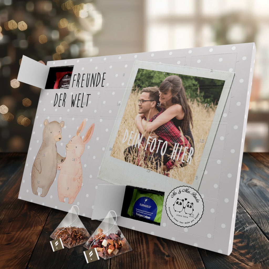 Personalisierter Tee Foto Adventskalender Hase Beste Freunde der Welt Personalisierter Tee Adventskalender, für, Dankeschön, Geschenk, Schenken, Geburtstag, Geburtstagsgeschenk, Geschenkidee, Danke, Bedanken, Mitbringsel, Freude machen, Geschenktipp, Freunde, best friends, Freundschaft, Freundin, Freund, Clique, Kumpel, bae, bff