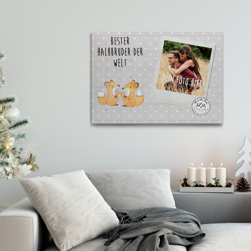 Personalisierter Tee Foto Adventskalender Fuchs Bester Halbbruder der Welt Personalisierter Tee Adventskalender, für, Dankeschön, Geschenk, Schenken, Geburtstag, Geburtstagsgeschenk, Geschenkidee, Danke, Bedanken, Mitbringsel, Freude machen, Geschenktipp, Halbbruder, Stiefbruder, Stief, Stiefgeschwister, Bruder, Brudi, Geschwister, Bruderherz, Schwester, Familie, Kleinigkeit, Brother, Bester, Sohn