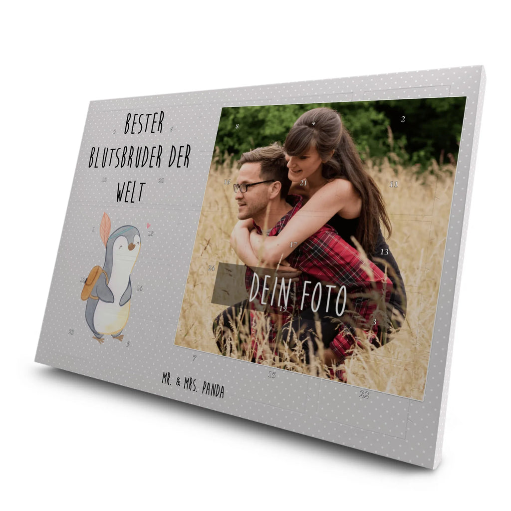 Personalisierter Tee Foto Adventskalender Pinguin Bester Blutsbruder der Welt Personalisierter Tee Foto Adventskalender, für, Dankeschön, Geschenk, Schenken, Geburtstag, Geburtstagsgeschenk, Geschenkidee, Danke, Bedanken, Mitbringsel, Freude machen, Geschenktipp, Blutsbruder, Blutsgeschwister, Freund, Brüder, Geschwister, Bruderherz, Brother, Familie, Kleinigkeit, Bester, Sido