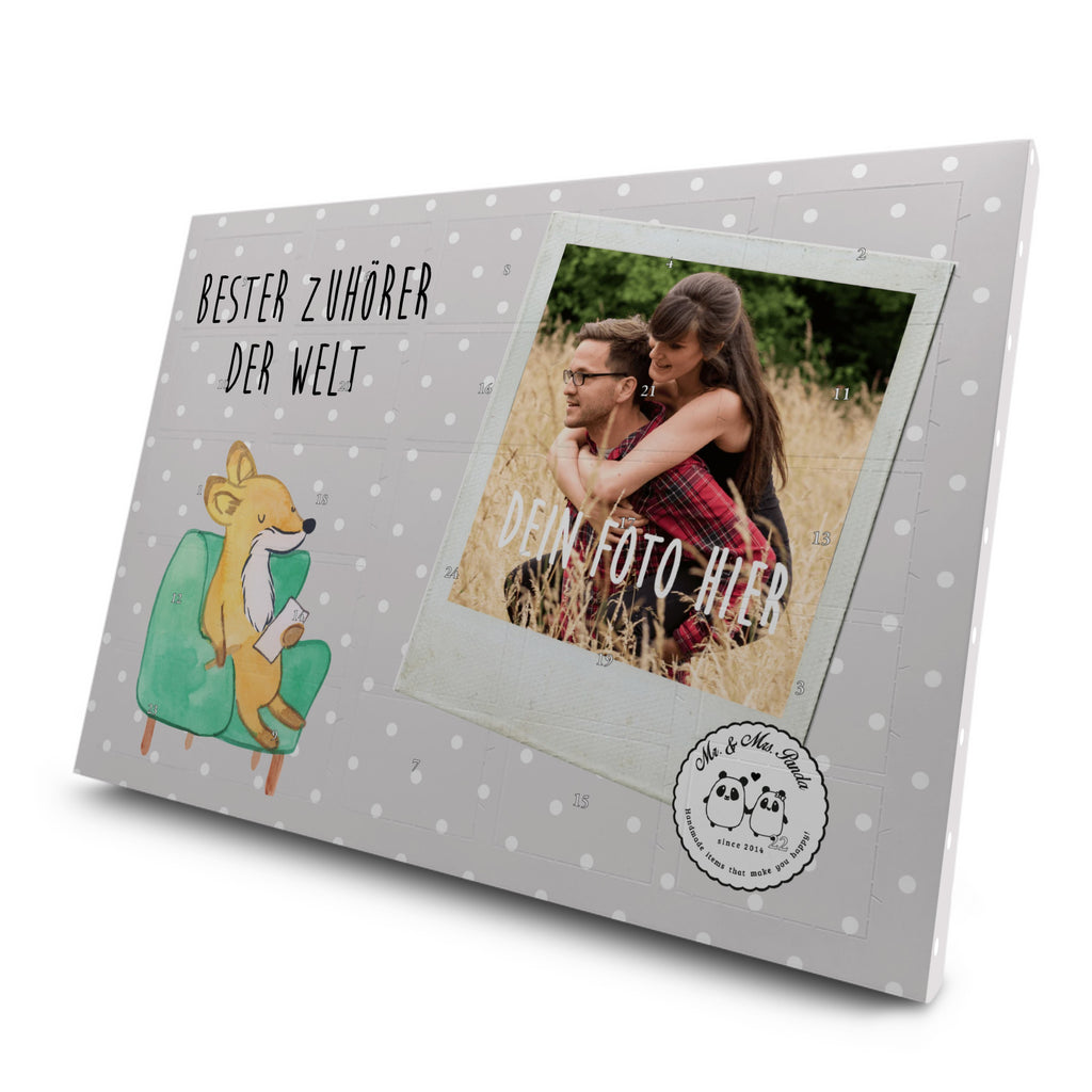 Personalisierter Tee Foto Adventskalender Fuchs Bester Zuhörer der Welt Personalisierter Tee Adventskalender, für, Dankeschön, Geschenk, Schenken, Geburtstag, Geburtstagsgeschenk, Geschenkidee, Danke, Bedanken, Mitbringsel, Freude machen, Geschenktipp, Zuhörer, Freund, Freundin, offenes Ohr, Hilfsbereit, Hilfe