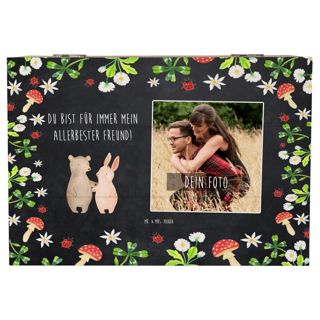 Personalisierte Foto Holzkiste Bär und Hase Umarmen Personalisierte Foto Holzkiste, Liebe, Partner, Freund, Freundin, Ehemann, Ehefrau, Heiraten, Verlobung, Heiratsantrag, Liebesgeschenk, Jahrestag, Hocheitstag, Freunde, bester Freund, Hase, Bär, Bärchen, best friends