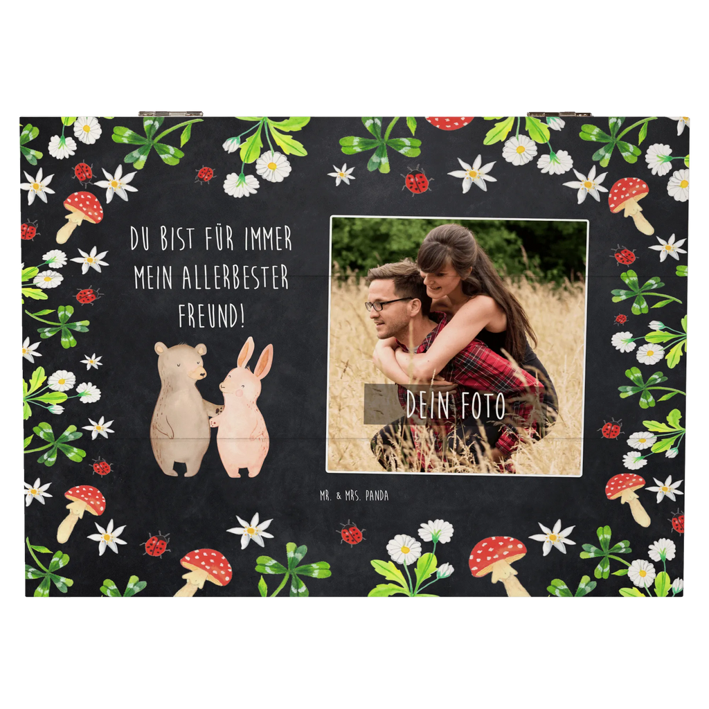 Personalisierte Foto Holzkiste Bär und Hase Umarmen Personalisierte Foto Holzkiste, Liebe, Partner, Freund, Freundin, Ehemann, Ehefrau, Heiraten, Verlobung, Heiratsantrag, Liebesgeschenk, Jahrestag, Hocheitstag, Freunde, bester Freund, Hase, Bär, Bärchen, best friends