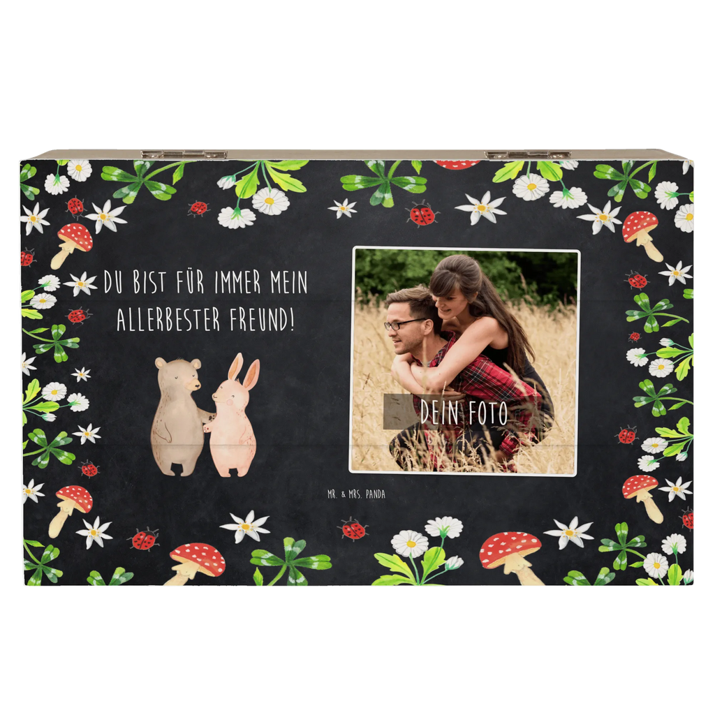 Personalisierte Foto Holzkiste Bär und Hase Umarmen Personalisierte Foto Holzkiste, Liebe, Partner, Freund, Freundin, Ehemann, Ehefrau, Heiraten, Verlobung, Heiratsantrag, Liebesgeschenk, Jahrestag, Hocheitstag, Freunde, bester Freund, Hase, Bär, Bärchen, best friends