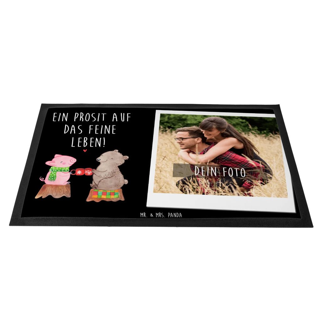 Personalisierte Foto Fußmatte Glühschwein Sause Personalisierte Foto Fußmatte, Winter, Weihnachten, Weihnachtsdeko, Nikolaus, Advent, Heiligabend, Wintermotiv, Prost, Alles Gute, Weihnachtszeit, Schwein, Bär