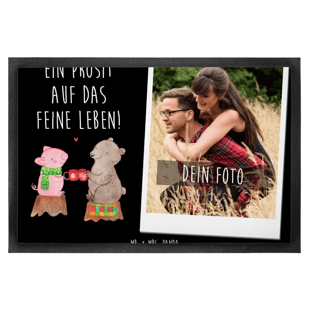 Personalisierte Foto Fußmatte Glühschwein Sause Personalisierte Foto Fußmatte, Winter, Weihnachten, Weihnachtsdeko, Nikolaus, Advent, Heiligabend, Wintermotiv, Prost, Alles Gute, Weihnachtszeit, Schwein, Bär