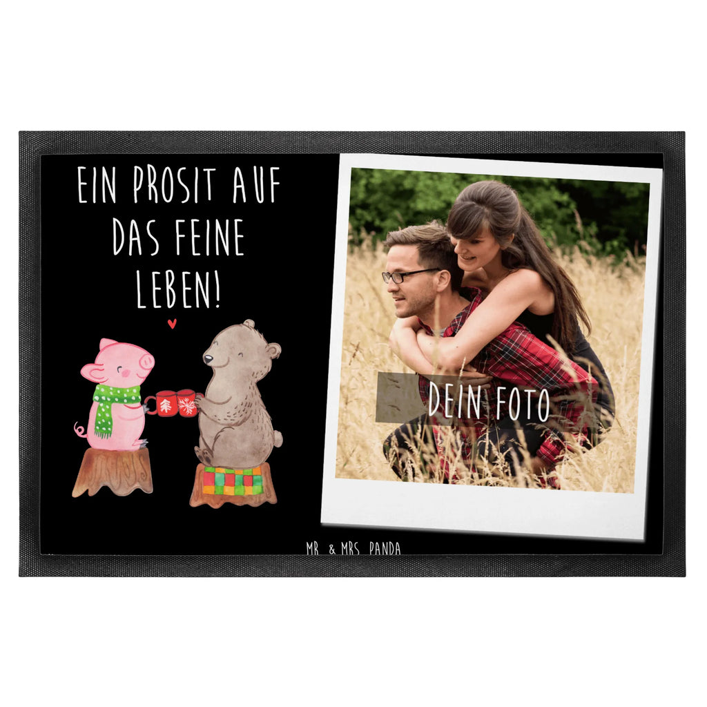 Personalisierte Foto Fußmatte Glühschwein Sause Personalisierte Foto Fußmatte, Winter, Weihnachten, Weihnachtsdeko, Nikolaus, Advent, Heiligabend, Wintermotiv, Prost, Alles Gute, Weihnachtszeit, Schwein, Bär