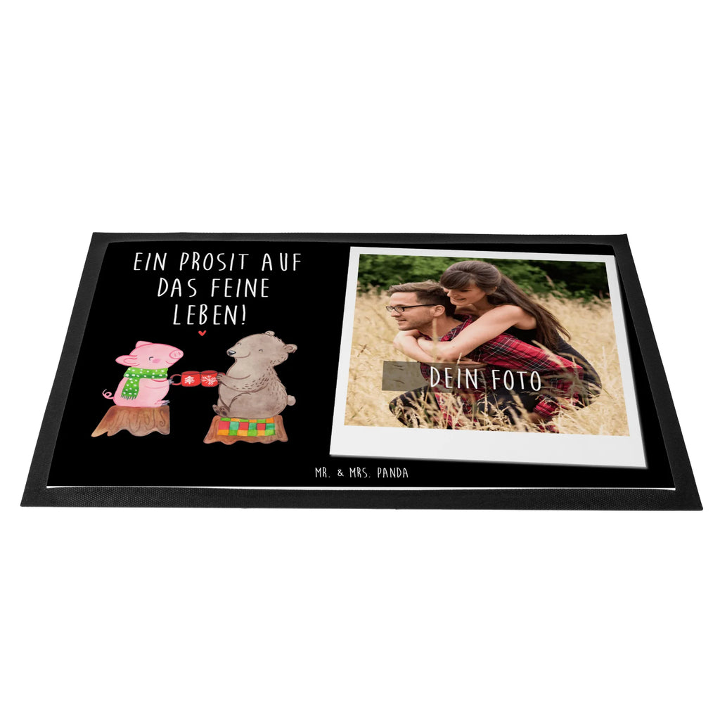 Personalisierte Foto Fußmatte Glühschwein Sause Personalisierte Foto Fußmatte, Winter, Weihnachten, Weihnachtsdeko, Nikolaus, Advent, Heiligabend, Wintermotiv, Prost, Alles Gute, Weihnachtszeit, Schwein, Bär