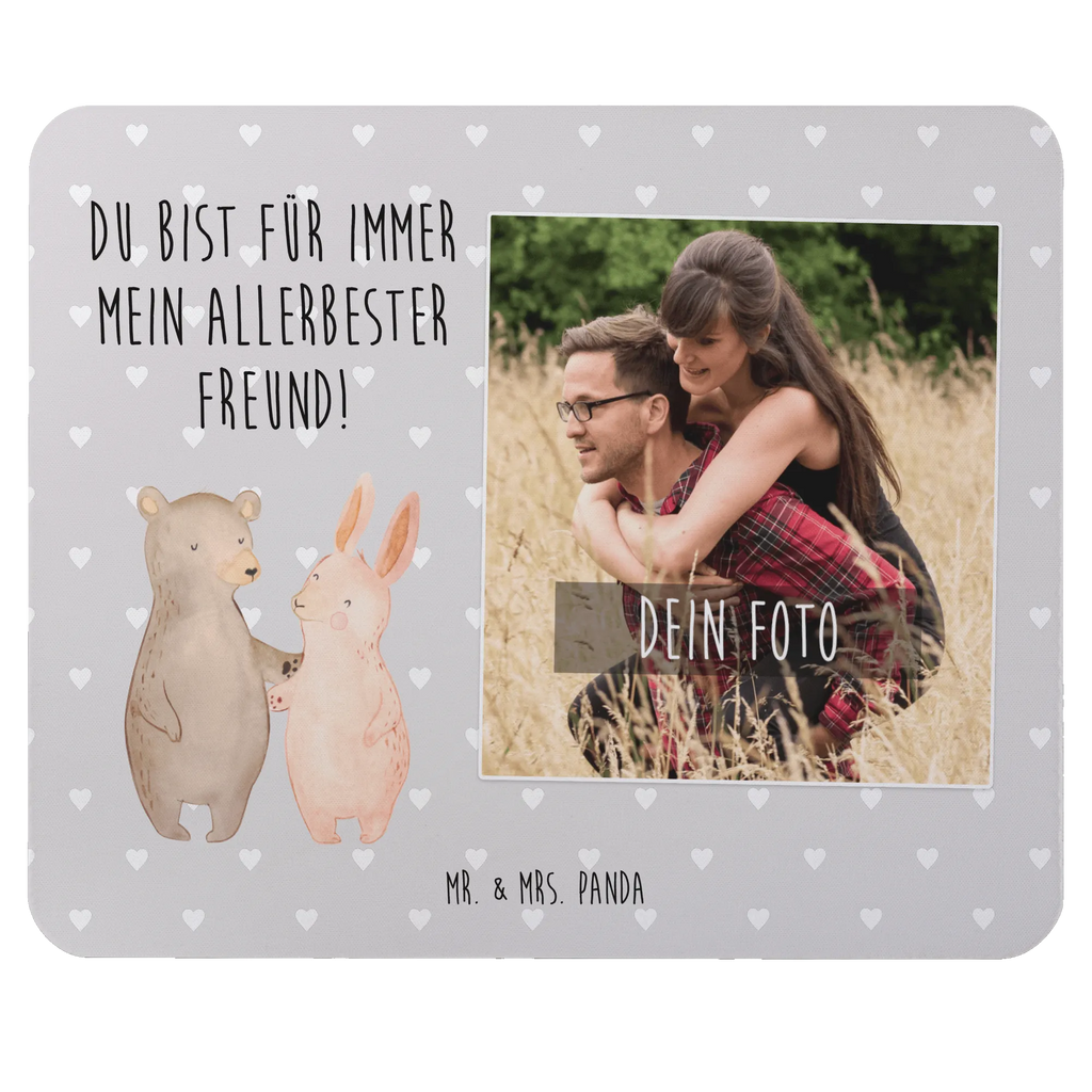 Personalisiertes Foto Mauspad Bär und Hase Umarmen Personalisiertes Foto Mauspad, Liebe, Partner, Freund, Freundin, Ehemann, Ehefrau, Heiraten, Verlobung, Heiratsantrag, Liebesgeschenk, Jahrestag, Hocheitstag, Freunde, bester Freund, Hase, Bär, Bärchen, best friends