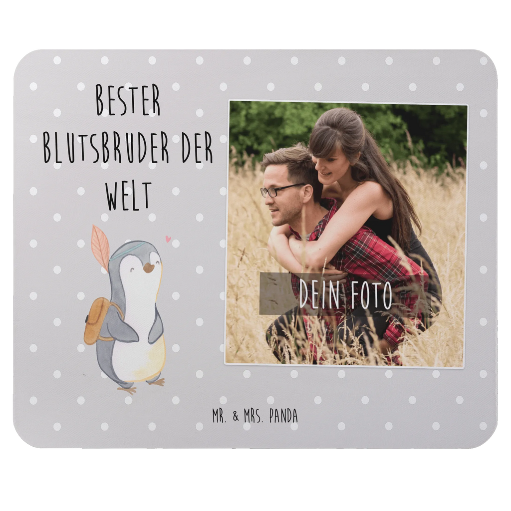 Personalisiertes Foto Mauspad Pinguin Bester Blutsbruder der Welt Personalisiertes Foto Mauspad, für, Dankeschön, Geschenk, Schenken, Geburtstag, Geburtstagsgeschenk, Geschenkidee, Danke, Bedanken, Mitbringsel, Freude machen, Geschenktipp, Blutsbruder, Blutsgeschwister, Freund, Brüder, Geschwister, Bruderherz, Brother, Familie, Kleinigkeit, Bester, Sido