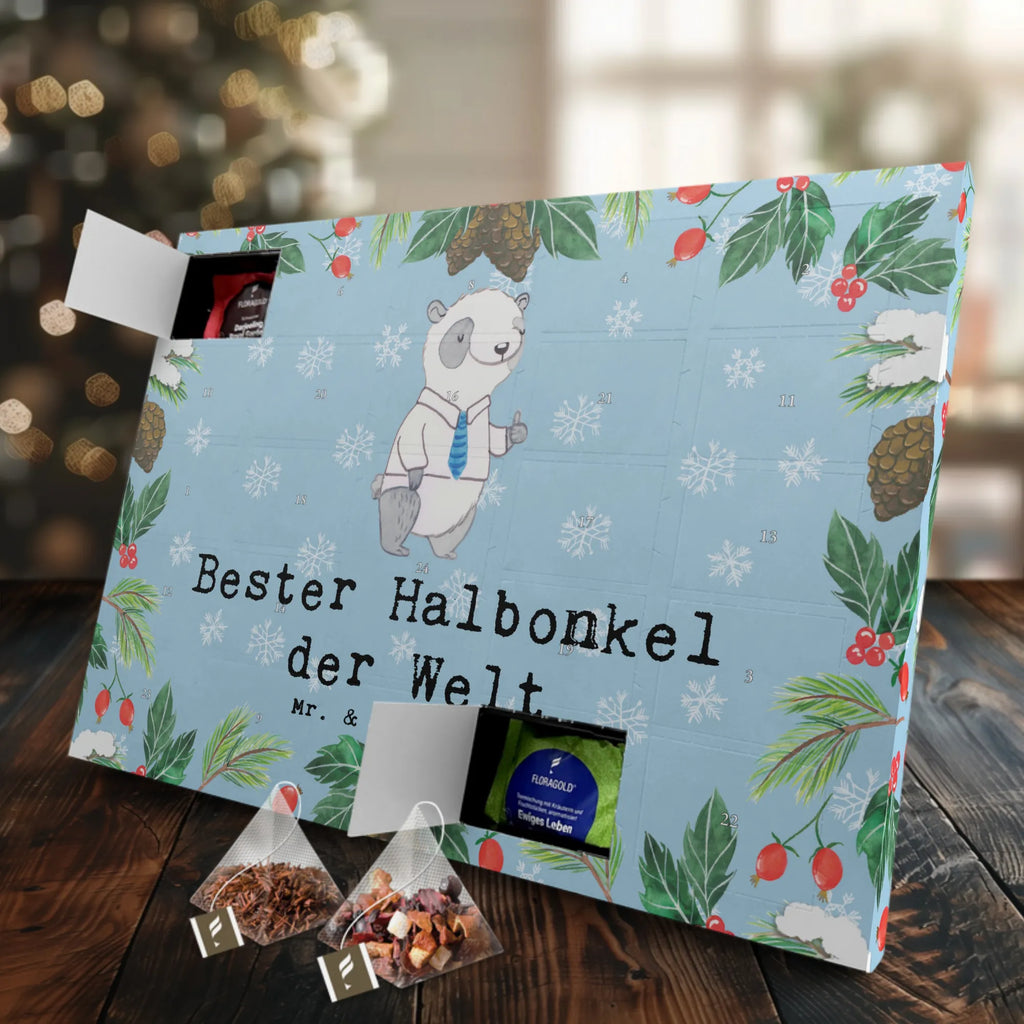 Tee Adventskalender Panda Bester Halbonkel der Welt Adventskalender, Kerzen Adventskalender, Duftkerzen Adventskalender, für, Dankeschön, Geschenk, Schenken, Geburtstag, Geburtstagsgeschenk, Geschenkidee, Danke, Bedanken, Mitbringsel, Freude machen, Geschenktipp, Onkel, bester Onkel, Halbonkel, Stiefonkel, Stief, Stiefgeschwister, Familie, Kleinigkeit