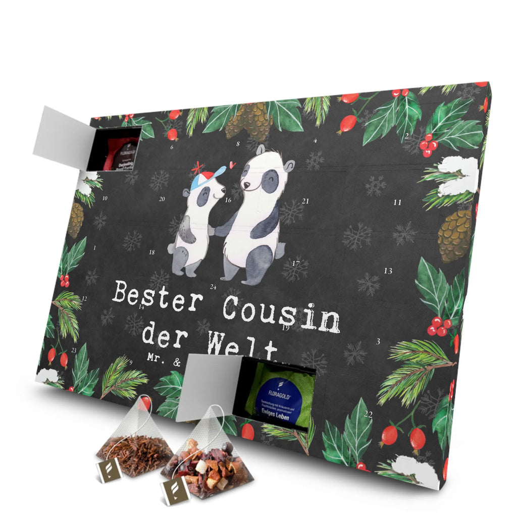 Tee Adventskalender Panda Bester Cousin der Welt Adventskalender, Kerzen Adventskalender, Duftkerzen Adventskalender, für, Dankeschön, Geschenk, Schenken, Geburtstag, Geburtstagsgeschenk, Geschenkidee, Danke, Bedanken, Mitbringsel, Freude machen, Geschenktipp, Cousin, Kousin, Vetter, Sohn von Onkel, Sohn von Tante, Familie, Verwandtschaft, Cousine