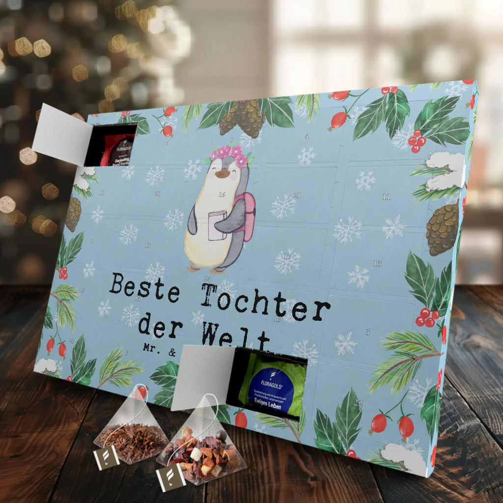 Tee Adventskalender Pinguin Beste Tochter der Welt Adventskalender, Kerzen Adventskalender, Duftkerzen Adventskalender, für, Dankeschön, Geschenk, Schenken, Geburtstag, Geburtstagsgeschenk, Geschenkidee, Danke, Bedanken, Mitbringsel, Freude machen, Geschenktipp, Tochter, Töchter, Töchterchen, Geburt, Kleine, Mutter, Vater, Kind, Kinder, Familie, Belohnung