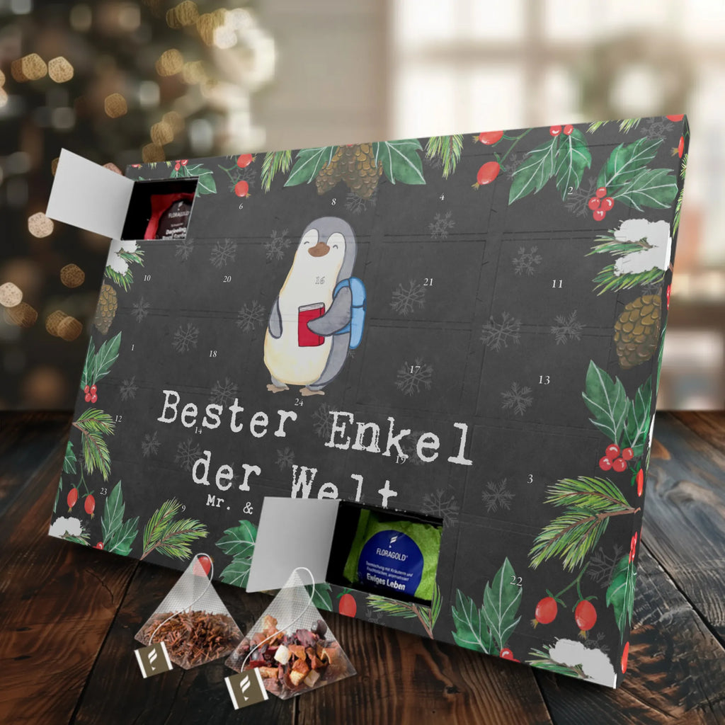 Tee Adventskalender Pinguin Bester Enkel der Welt Adventskalender, Kerzen Adventskalender, Duftkerzen Adventskalender, für, Dankeschön, Geschenk, Schenken, Geburtstag, Geburtstagsgeschenk, Geschenkidee, Danke, Bedanken, Mitbringsel, Freude machen, Geschenktipp, Enkel, Enkelkind, Enkelsohn, Oma, Opa, Kind von Tochter, Kind von Sohn, Taufe, Großsohn