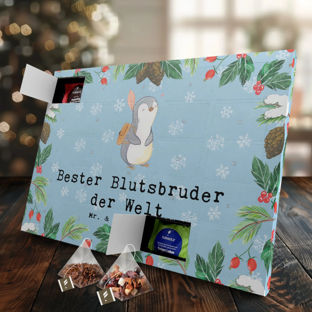 Tee Adventskalender Pinguin Bester Blutsbruder der Welt Adventskalender, Kerzen Adventskalender, Duftkerzen Adventskalender, für, Dankeschön, Geschenk, Schenken, Geburtstag, Geburtstagsgeschenk, Geschenkidee, Danke, Bedanken, Mitbringsel, Freude machen, Geschenktipp, Blutsbruder, Blutsgeschwister, Freund, Brüder, Geschwister, Bruderherz, Brother, Familie, Kleinigkeit, Bester, Sido