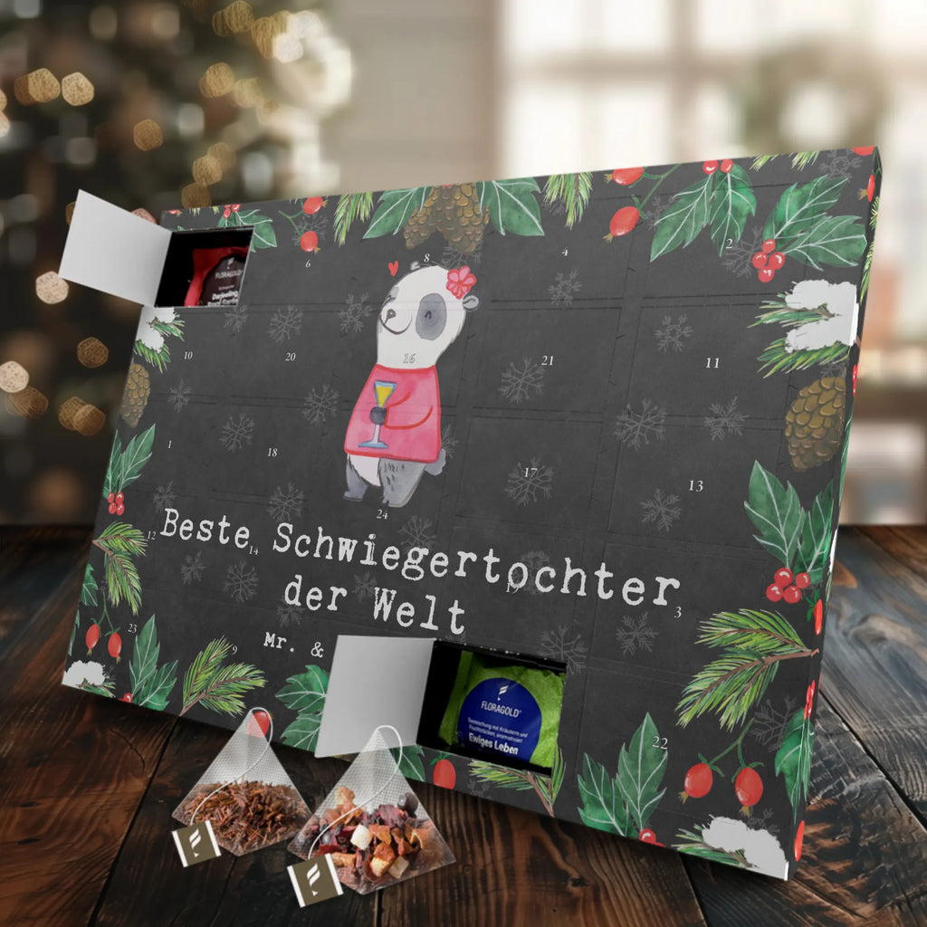 Tee Adventskalender Panda Beste Schwiegertochter der Welt Adventskalender, Kerzen Adventskalender, Duftkerzen Adventskalender, für, Dankeschön, Geschenk, Schenken, Geburtstag, Geburtstagsgeschenk, Geschenkidee, Danke, Bedanken, Mitbringsel, Freude machen, Geschenktipp, Schwiegertochter, Tochter, Ehefrau des Sohns, Frau, angeheiratet, Hochzeit