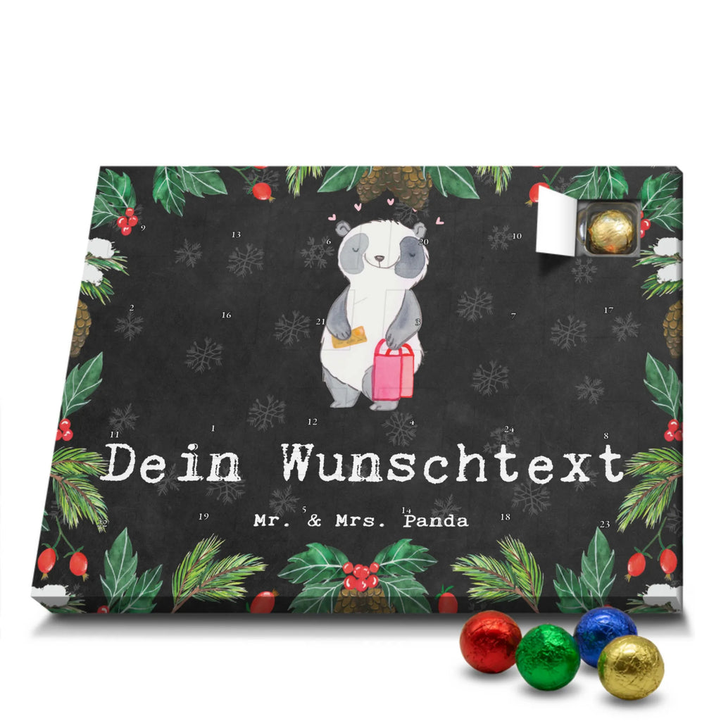 Personalisierter Schoko Adventskalender Panda Bester Shoppingpartner der Welt Personalisierter Adventskalender, Adventskalender mit Namen, für, Dankeschön, Geschenk, Schenken, Geburtstag, Geburtstagsgeschenk, Geschenkidee, Danke, Bedanken, Mitbringsel, Freude machen, Geschenktipp, Shoppingpartner, Shoppen, Begleitung, Partner, Freundin, Freund, bff, Shopping, Einkaufen, Shopping-Queen, Queen, Bester