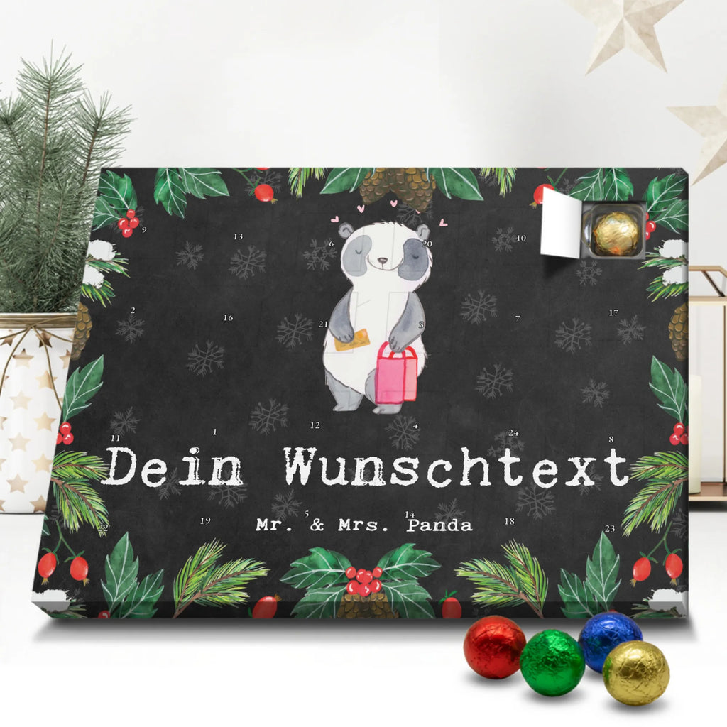 Personalisierter Schoko Adventskalender Panda Bester Shoppingpartner der Welt Personalisierter Adventskalender, Adventskalender mit Namen, für, Dankeschön, Geschenk, Schenken, Geburtstag, Geburtstagsgeschenk, Geschenkidee, Danke, Bedanken, Mitbringsel, Freude machen, Geschenktipp, Shoppingpartner, Shoppen, Begleitung, Partner, Freundin, Freund, bff, Shopping, Einkaufen, Shopping-Queen, Queen, Bester