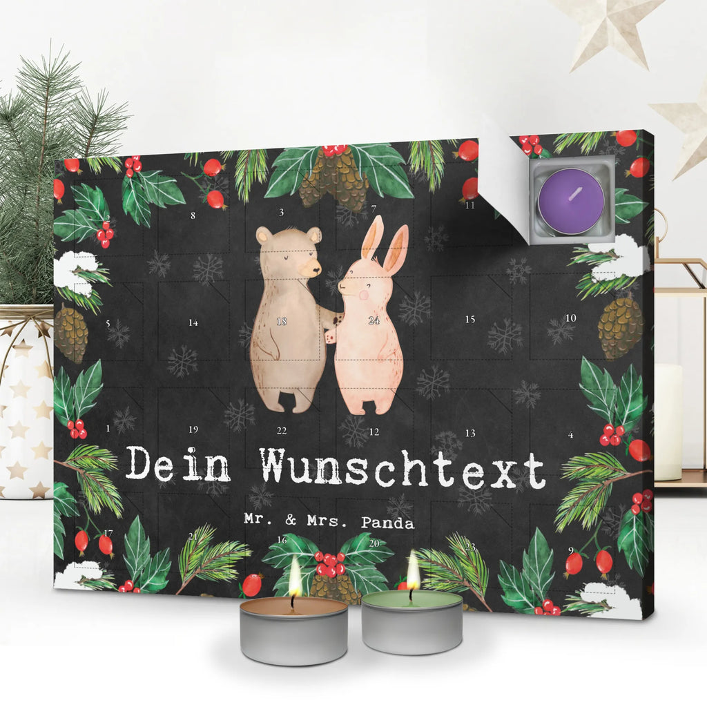 Personalisierter Duftkerzen Adventskalender Hase Beste Freundschaft der Welt Personalisierter Duftkerzen Adventskalender, für, Dankeschön, Geschenk, Schenken, Geburtstag, Geburtstagsgeschenk, Geschenkidee, Danke, Bedanken, Mitbringsel, Freude machen, Geschenktipp, Freundschaft, Freunde, Freunde fürs Leben, best friends, Freundin, Freund, Clique, Kumpel, bae, bff