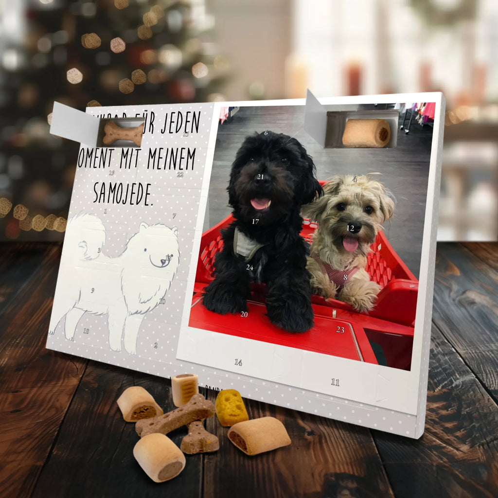 Personalisierter Hunde Foto Adventskalender Samojede Moment Personalisierter Hunde Foto Adventskalender, Hund, Hunderasse, Rassehund, Hundebesitzer, Geschenk, Tierfreund, Schenken, Welpe, Samojede, Samojedenhund, Samojedenspitz