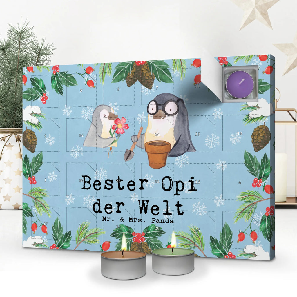 Duftkerzen Adventskalender Pinguin Bester Opi der Welt Adventskalender, Kerzen Adventskalender, Duftkerzen Adventskalender, für, Dankeschön, Geschenk, Schenken, Geburtstag, Geburtstagsgeschenk, Geschenkidee, Danke, Bedanken, Mitbringsel, Freude machen, Geschenktipp, Großvater, Grossvater, Opa, Opi. Großpapa, Großeltern, Nichte, Neffe, Kleinigkeit, Oppa, Oppi, Bester