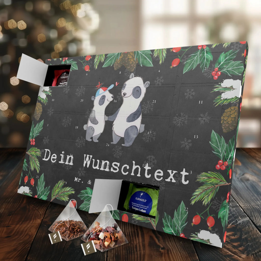 Personalisierter Tee Adventskalender Panda Bester Cousin der Welt Personalisierter Tee Adventskalender, für, Dankeschön, Geschenk, Schenken, Geburtstag, Geburtstagsgeschenk, Geschenkidee, Danke, Bedanken, Mitbringsel, Freude machen, Geschenktipp, Cousin, Kousin, Vetter, Sohn von Onkel, Sohn von Tante, Familie, Verwandtschaft, Cousine