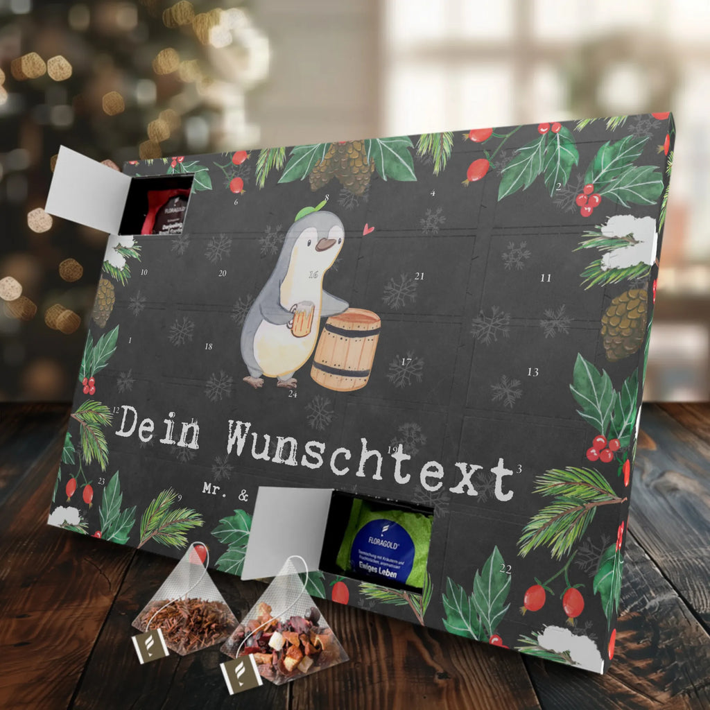 Personalisierter Tee Adventskalender Pinguin Bester Trinkbruder der Welt Personalisierter Tee Adventskalender, für, Dankeschön, Geschenk, Schenken, Geburtstag, Geburtstagsgeschenk, Geschenkidee, Danke, Bedanken, Mitbringsel, Freude machen, Geschenktipp, Trinkbruder, Trinkkumpel, Kumpel, Saufkumpane, Kumpane, Trinken, Party, Kleinigkeit