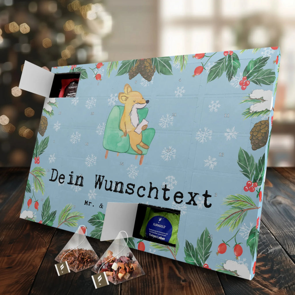 Personalisierter Tee Adventskalender Fuchs Bester Zuhörer der Welt Personalisierter Tee Adventskalender, für, Dankeschön, Geschenk, Schenken, Geburtstag, Geburtstagsgeschenk, Geschenkidee, Danke, Bedanken, Mitbringsel, Freude machen, Geschenktipp, Zuhörer, Freund, Freundin, offenes Ohr, Hilfsbereit, Hilfe