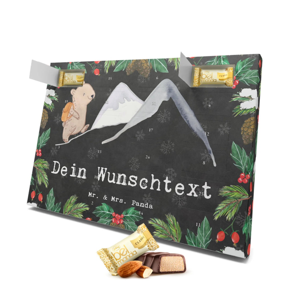 Personalisierter Marzipan Adventskalender Bär Bergsteigen Personalisierter Marzipan Adventskalender, Geschenk, Sport, Sportart, Hobby, Schenken, Danke, Dankeschön, Auszeichnung, Gewinn, Sportler, Bergsteigen, wandern, Bergsport, Trekking, Alpinismus, Alpinwandern